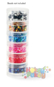 Picture of Craft & Bead Storage:1.5''x 3/4''- Screw-Stack Canisters - 6 Pieces - PB810