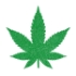 Picture of Marijuana Leaf Glitter Tattoo Stencil - HP-66 (5pc pack)