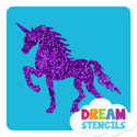 Picture of Magical Unicorn Glitter Tattoo Stencil - HP-99 (5pc pack)