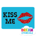 Picture of Kiss Me Glitter Tattoo Stencil - HP-47 (5pc pack)