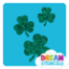 Picture of Cascading Three-Leaf Clovers Glitter Tattoo Stencil - HP-42 (5pc pack)