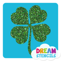 Picture of Four-Leaf Clover Glitter Tattoo Stencil - HP-45 (5pc pack)