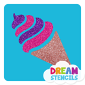 Picture of Ice Cream Glitter Tattoo Stencil - HP-64 (5pc pack)