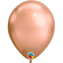 Picture of 11" Chrome Rose Gold round balloons - 100 count