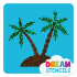 Picture of Palm Trees Glitter Tattoo Stencil - HP-149 (5pc pack)