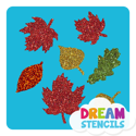 Picture of Tree Leaves Glitter Tattoo Stencil - HP-160 (5pc pack)