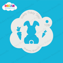 Picture of Easter Bunny with Carrots  - Dream Stencil - 106