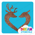 Picture of Deer in Love Glitter Tattoo Stencil - HP-214 (5pc pack)