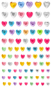 Picture of Peel-n-Stick Gem Icons - Hearts Medley (SS273D)