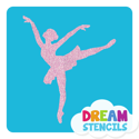 Picture of Ballerina Glitter Tattoo Stencil - HP-332 (5pc pack)