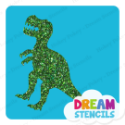 Picture of T-Rex Dinosaur Glitter Tattoo Stencil - HP-409 (5pc pack) 